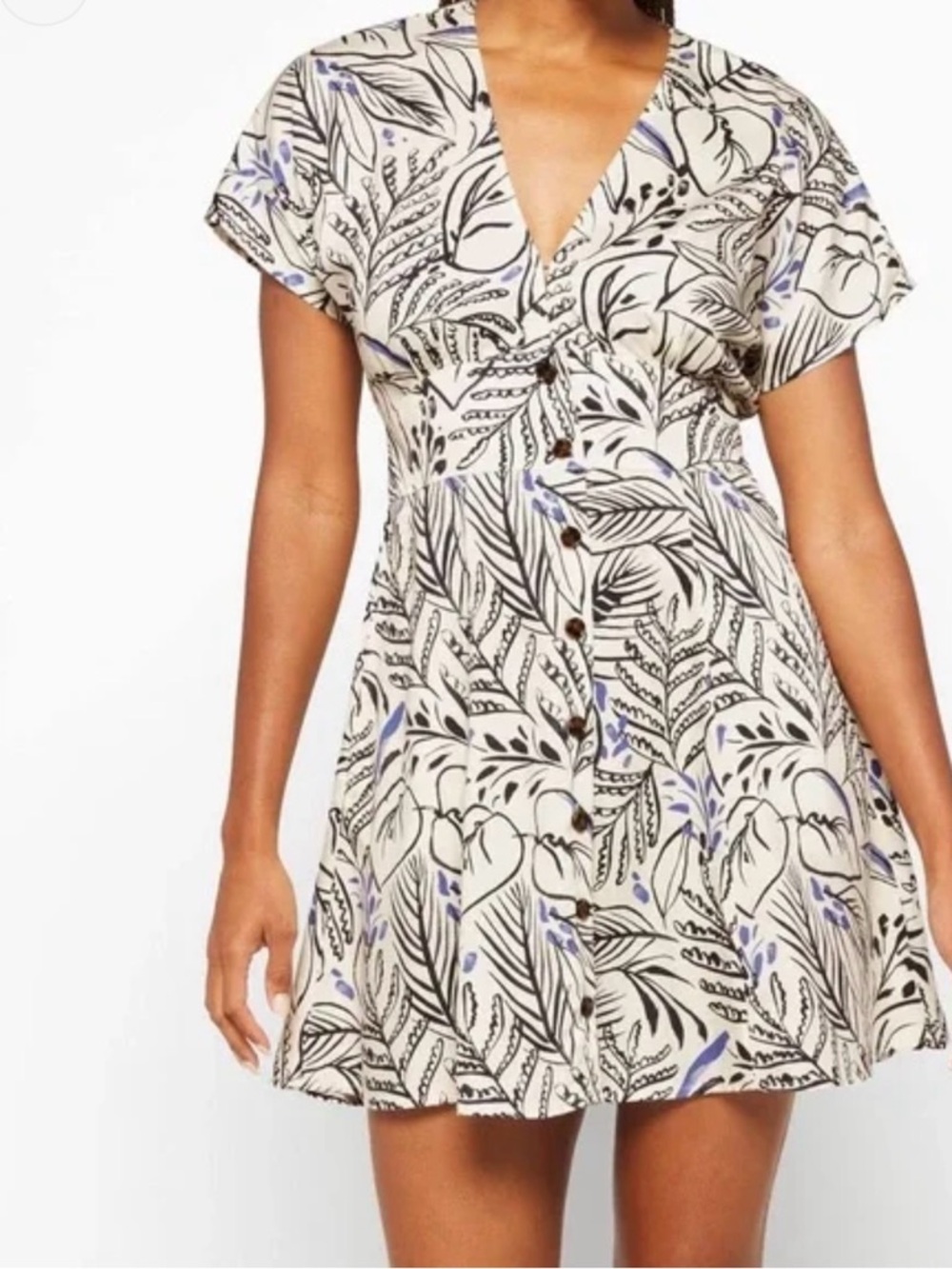 Marine Layer Camila Mini Dress Blue White Print
